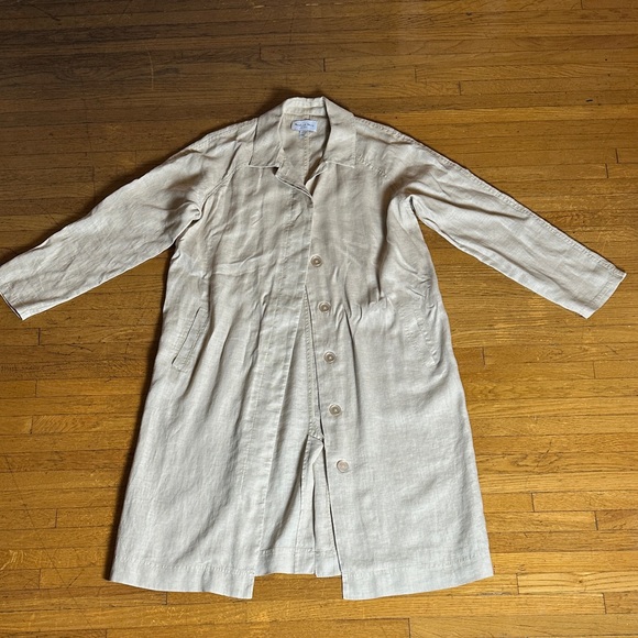 Michael Stars Jackets & Blazers - Michael Stars Beige Linen Trench Coat- size S